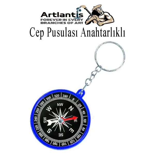 Artlantis Pusula Anahtarlık Renkli 1 Adet Küçük Pusula Okul Deney Gezi Cep Pusulası Manyetik Pusula Plastik Öğrenci - Kırmızı - Görsel 4