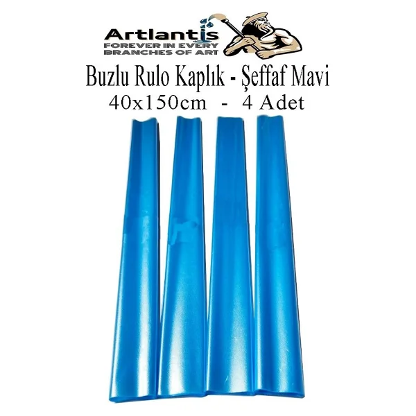 Buzlu Rulo Şeffaf Kaplık 4 Adet 40x150 Cm Defter Kitap Kaplığı Okul Öğrenci Rulo Kaplık Renkli - Görsel 6