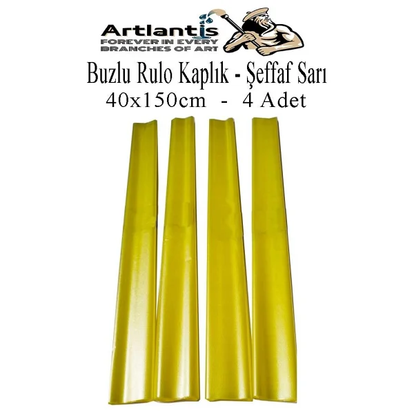 Buzlu Rulo Şeffaf Kaplık 4 Adet 40x150 Cm Defter Kitap Kaplığı Okul Öğrenci Rulo Kaplık Renkli - Görsel 8