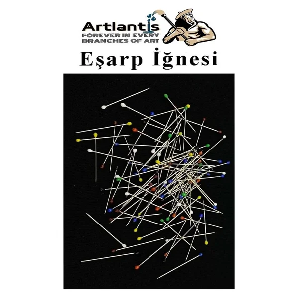 Artlantis Eşarp İğnesi Beyaz 200 Lü 1 Paket Türban İğnesi Başörtüsü Toplu İğne Şal Düğün Nikah Nişan Kına Sünnet Takı İğnesi - Görsel 2