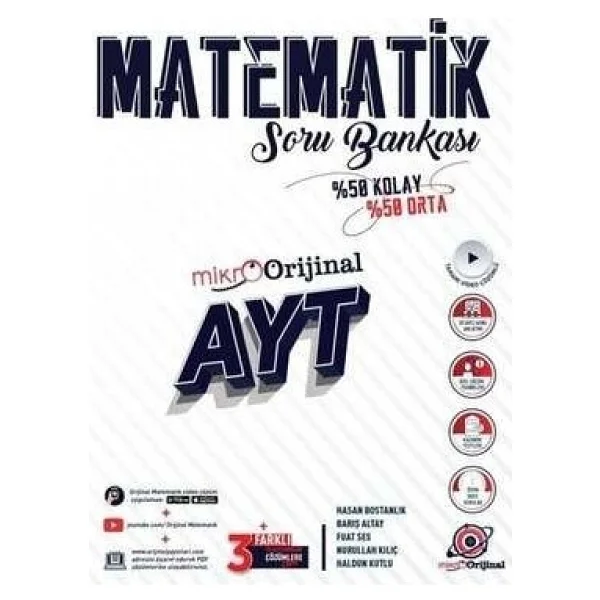 Orijinal Yayınları Mikro Ayt Matematik Soru Bankası - Görsel 3