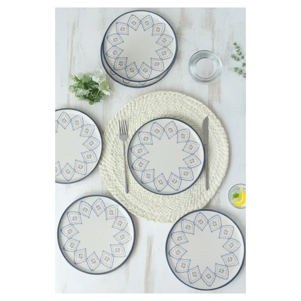Keramika Floral Waves Nordic 22669 22 Cm 6'lı Pasta Tabağı - Görsel 5