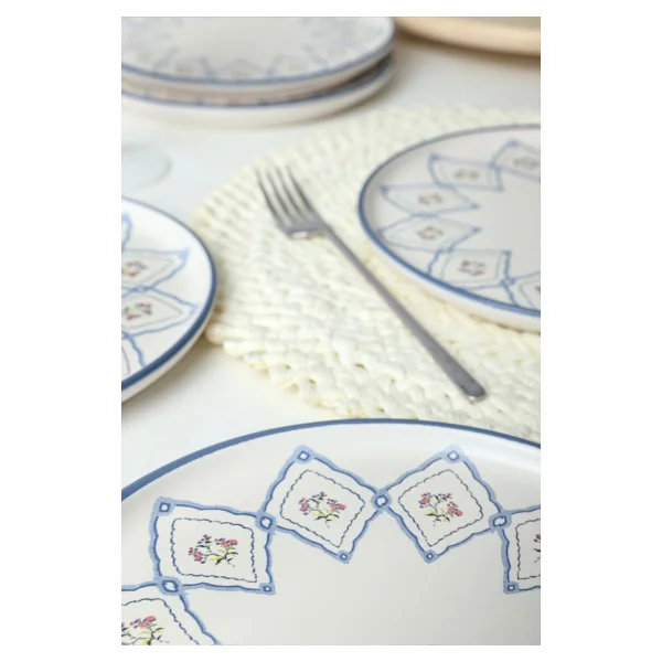 Keramika Floral Waves Nordic 22669 22 Cm 6'lı Pasta Tabağı - Görsel 2