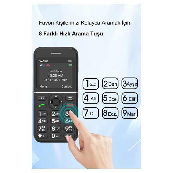 Welio Wkey T200 Tuşlu Telefon - Görsel 6
