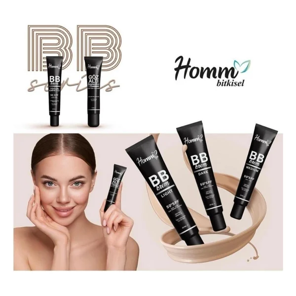 Homm Life Bb Krem Light 50+ Spf 40 Ml Canlandırıcı Etki İle Karma Ciltler İçin E Vitamini İçerir - Görsel 8