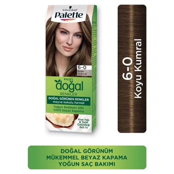 Palette Kalıcı Doğal Renkler 6.0 Koyu Kumral Saç Boyası - Görsel 9