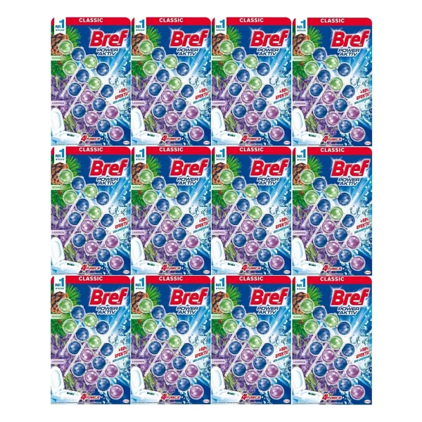 Bref Power Aktiv Klozet Bloğu Çam Ve Lavanta Kokulu (48 Li Set) (12pkx4) - Görsel 3