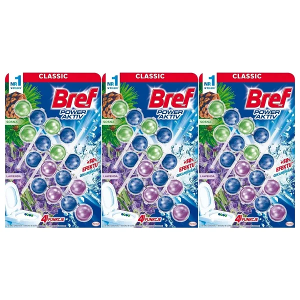 Bref Power Aktiv Klozet Bloğu Çam ve Lavanta Kokulu (12 Li Set) (3PKx4) - Görsel 3
