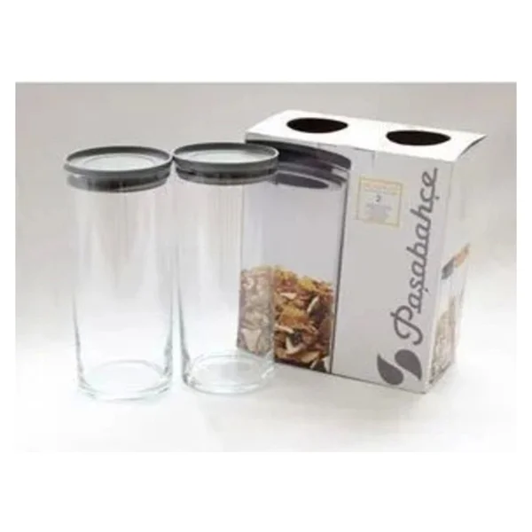 Paşabahçe 8'li Gri Vakumlu Cam Kavanoz Seti 23,4x9 Cm Modern Tasarım Günlük Ve Özel Kullanıma Uygun - Görsel 2