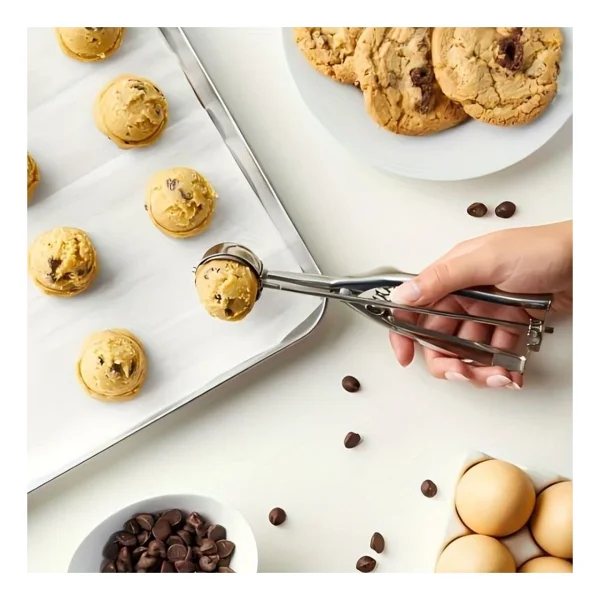 Tamu Paslanmaz Çelik Kurabiye Helva Dondurma Servis Sunum Kaşığı - Gümüş - Görsel 8
