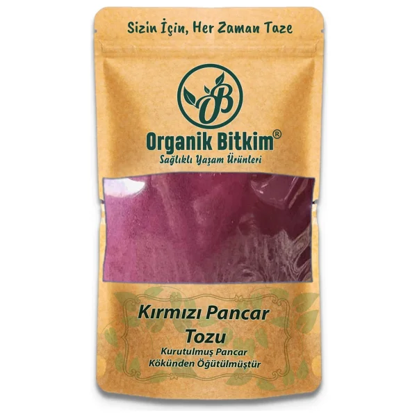 Organik Bitkim Kırmızı Pancar Tozu 500 Gr - Görsel 3