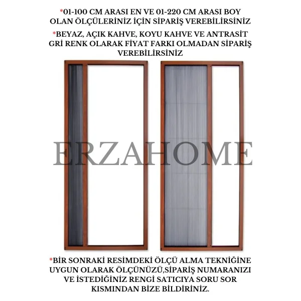 100x220 Plise Sineklik Pileli Sürgülü Kapı Sinekliği Akordiyon Sineklik - Görsel 4