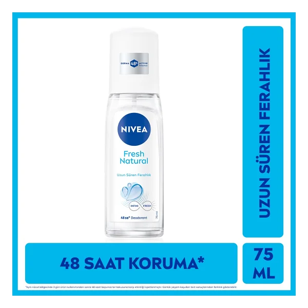 Nivea Fresh Natural 75 ml Kadın Deodorant - Görsel 6