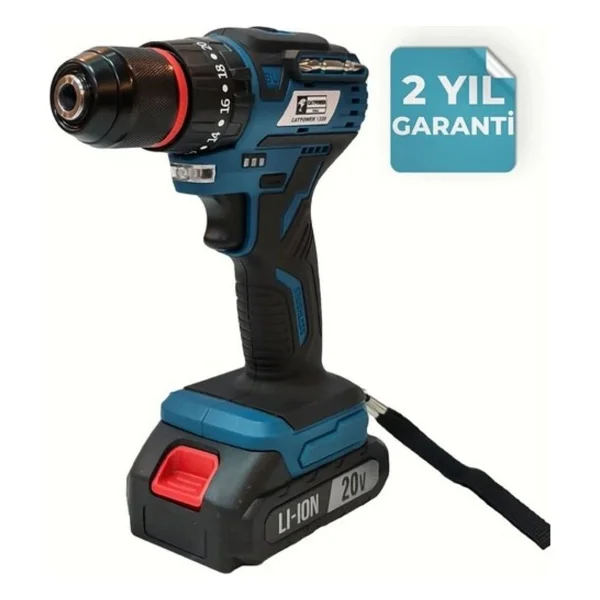 Catpower 1320 20 V 2 Ah Çift Akülü Darbeli Vidalama Makinesi - Görsel 3