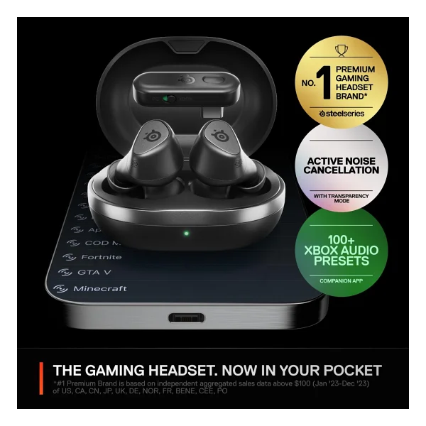 Steelseries Arctis Gamebuds Xbox ANC TWS Kulak İçi Bluetooth Oyuncu Kulaklığı - Görsel 4