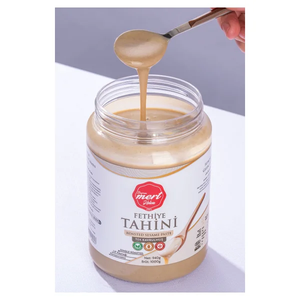 Mert Helva Bayram Mert Tek Kavrulmuş Fethiye Tahini 1000 Gr Ve Yerli Susam İle Üretilmiştir - 1 Kg - Görsel 2