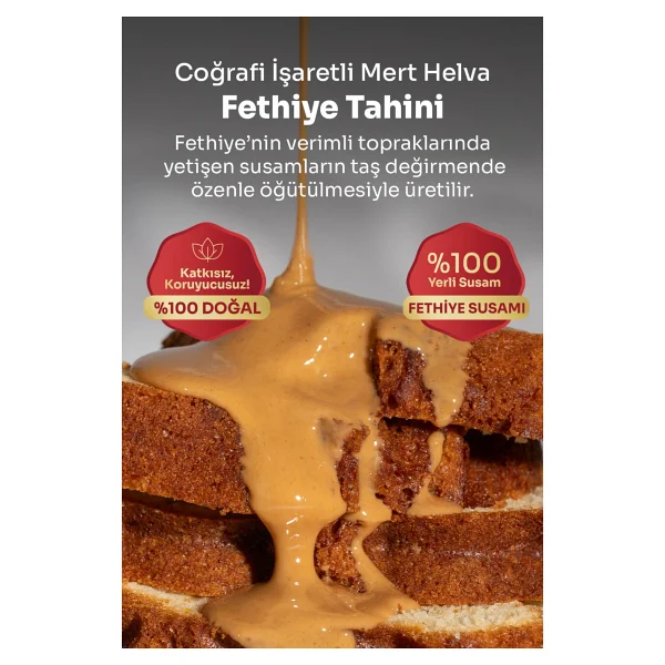 Mert Helva Bayram Mert Tek Kavrulmuş Fethiye Tahini 1000 Gr Ve Yerli Susam İle Üretilmiştir - 1 Kg - Görsel 3