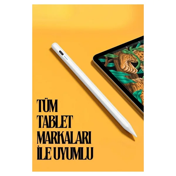 Ally K-2260 Universal Kapasitif Stylus iPad Tablet Dokunmatik Kalem Beyaz - Görsel 3