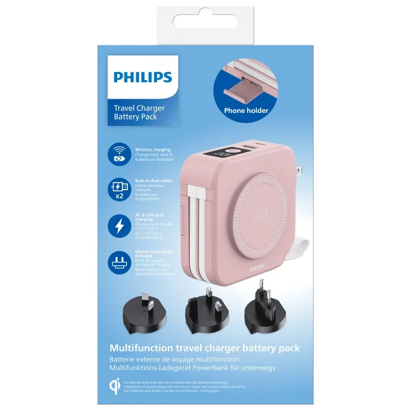 Philips Dlp4347cp Pembe 10000 mAh Hızlı Şarj Magsafe Powerbank - Görsel 2