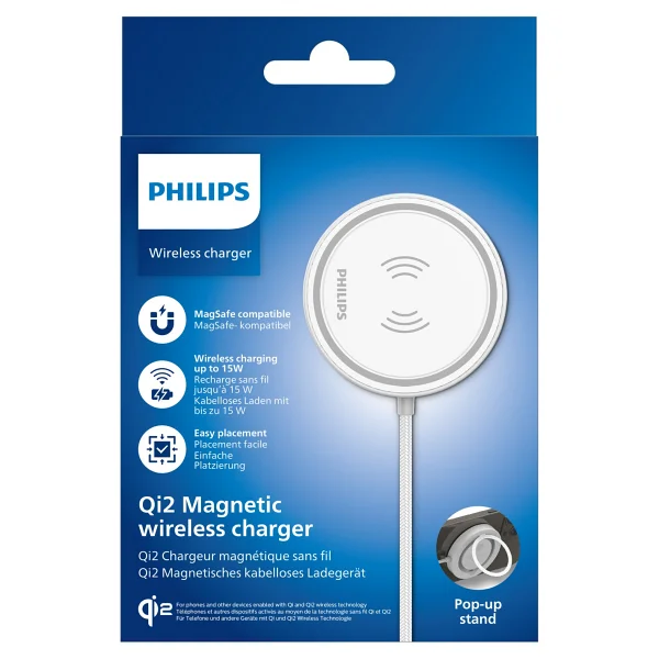 Philips Dlp9128w Qi2 15 W Magsafe Kablosuz Şarj Aleti - Görsel 2