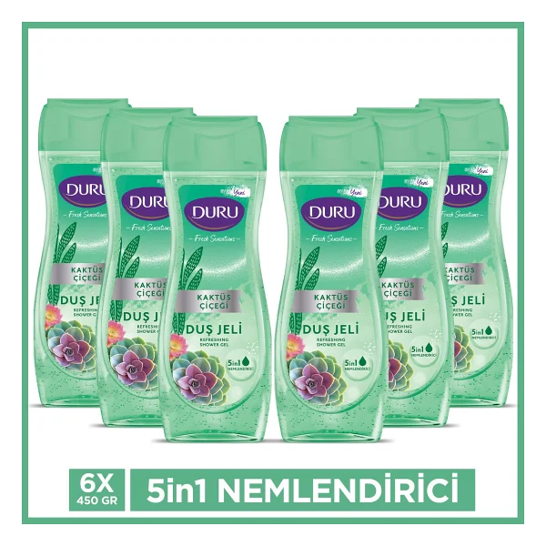 Duru Fresh Sensations Kaktüs Çiçeği 450 Ml 6 Adet Duş Jeli - Görsel 7