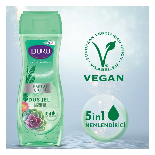Duru Fresh Sensations Kaktüs Çiçeği 450 Ml 6 Adet Duş Jeli - Görsel 3