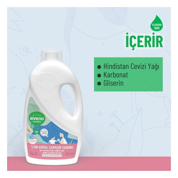 Siveno Baby Doğal Çamaşır Sabunu 1000 Ml 2 Adet - Görsel 4