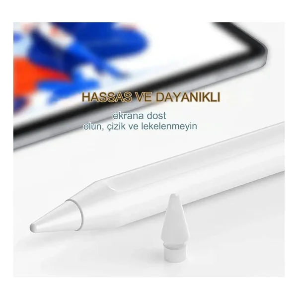Apple Pencil 1.Nesil/2.Nesil/USB-C Ve Pencil Pro Uyumlu Kalem Ucu Tablet Kalemi Yedek Uç (3 Tane) - - Görsel 2