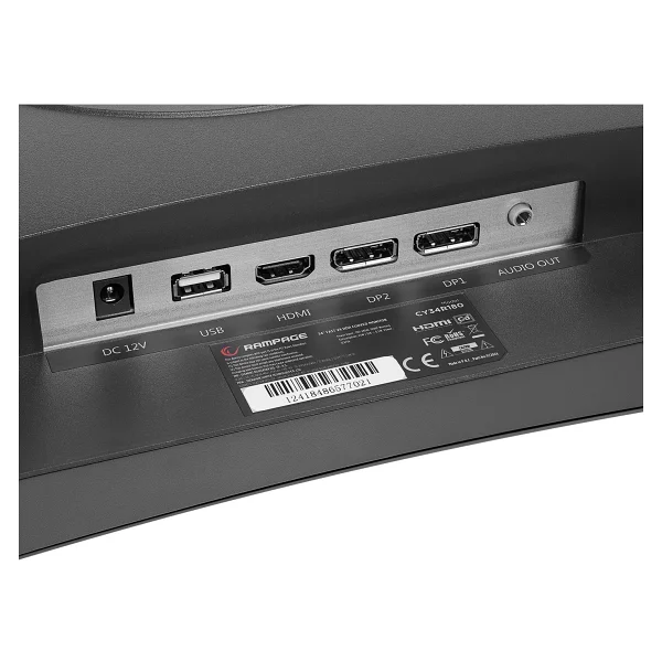 Rampage Cyclops Cy34r180 34" 0.5 Ms Wqhd Curved 180 Hz Oyuncu Monitörü - Görsel 5