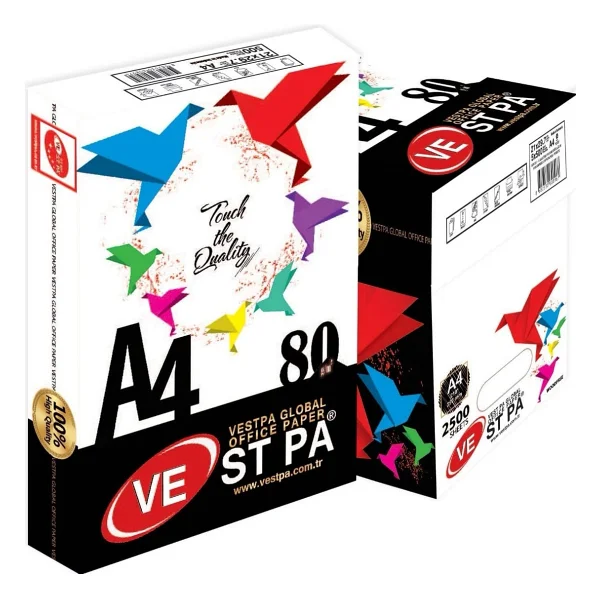 Vestpa A4 80 Gram 2500 Sayfa Beyaz Fotokopi Kağıdı 5 Paket Yüksek Kalite İle Ofis Kullanımına Uygun - Görsel 2