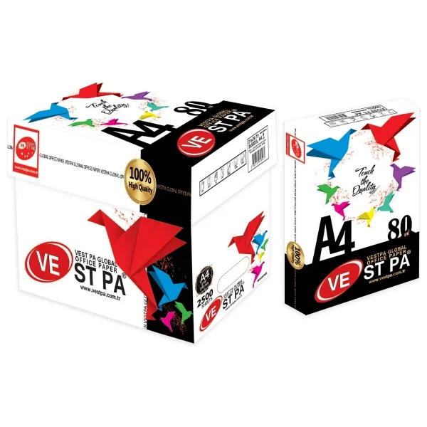Vestpa A4 80 Gram 2500 Sayfa Beyaz Fotokopi Kağıdı 5 Paket Yüksek Kalite İle Ofis Kullanımına Uygun - Görsel 3