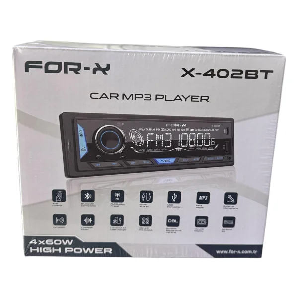 For-X X-402bt 4x60 W Bluetooth Oto Teyp - Görsel 2