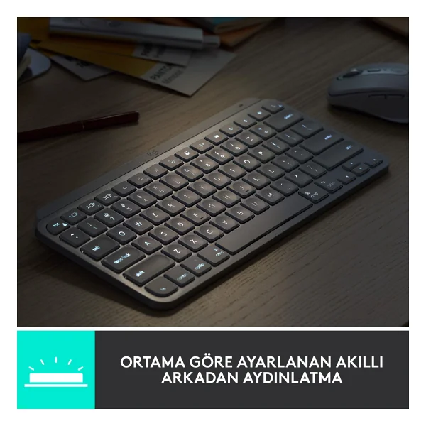 Logitech Mx Keys Mini Mac İngilizce Kablosuz Klavye - Görsel 4