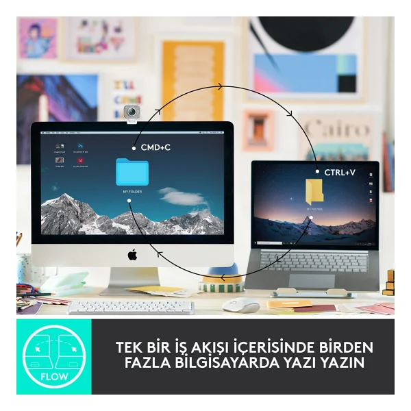 Logitech Mx Keys Mini Mac İngilizce Kablosuz Klavye - Görsel 7