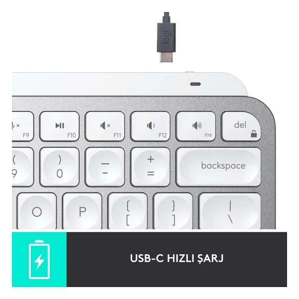 Logitech Mx Keys Mini Mac İngilizce Kablosuz Klavye - Görsel 9