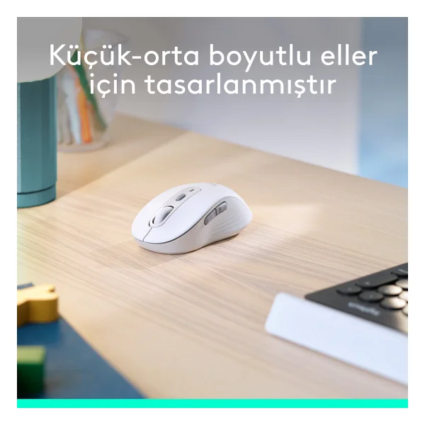 Logitech M650 Signature Sessiz Küçük Boy Sağ El Optik Kablosuz Mouse - Görsel 3