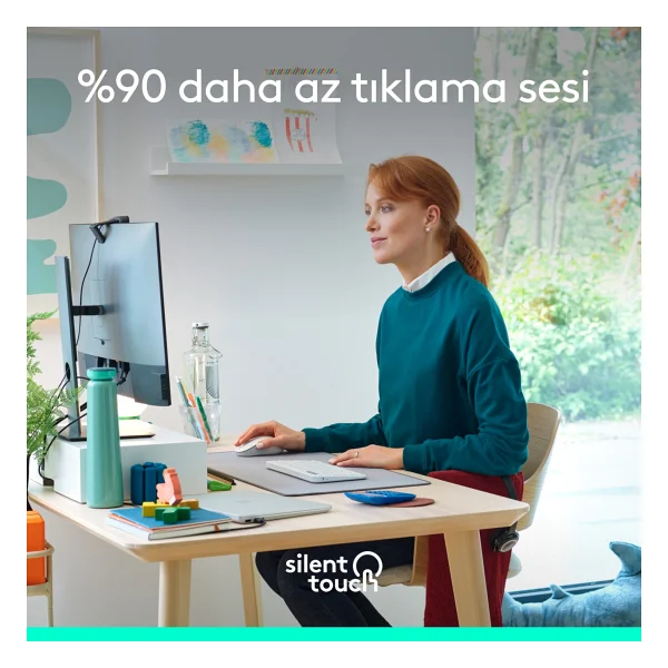 Logitech M650 Signature Sessiz Küçük Boy Sağ El Optik Kablosuz Mouse - Görsel 4