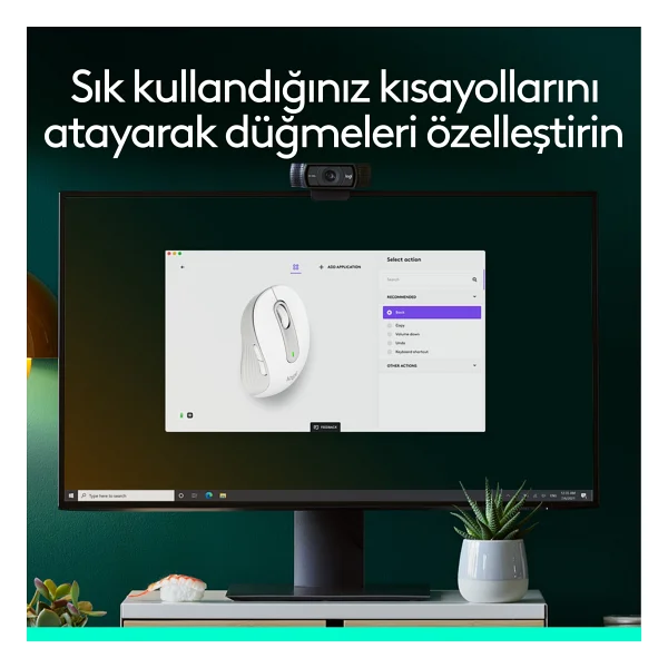 Logitech M650 Signature Sessiz Küçük Boy Sağ El Optik Kablosuz Mouse - Görsel 5