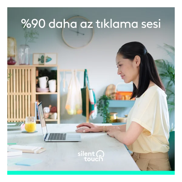 Logitech M650 Signature 910-006254 Pembe Sessiz Küçük Boy Sağ El Kablosuz Mouse - Görsel 4
