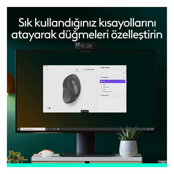 Logitech M650 Signature 910-006236 Siyah Sessiz Büyük Boy Sağ El Optik Kablosuz Mouse - Görsel 5
