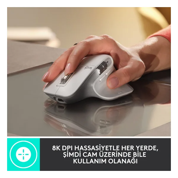 Logitech Mx Master 3s Şarjlı Sessiz Ergonomik Optik Kablosuz Mouse - Görsel 2