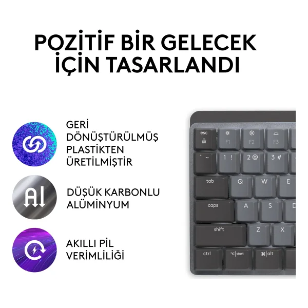 Logitech Mx Mechanical 920-010757 Kablosuz Mekanik Klavye - Görsel 5