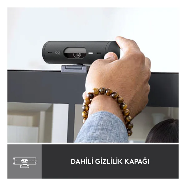 Logitech Brio 500 Siyah Full HD 1080p Mikrofonlu Webcam - Görsel 6