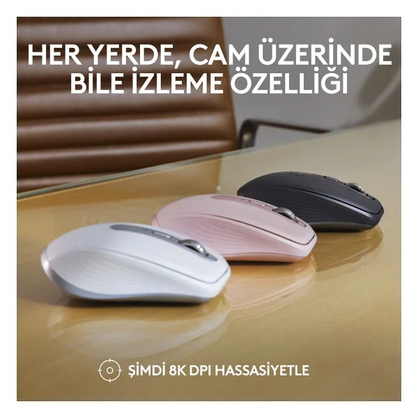 Logitech Mx Anywhere 3s 910-006929 Siyah Şarjlı Lazer Kablosuz Mouse - Görsel 2