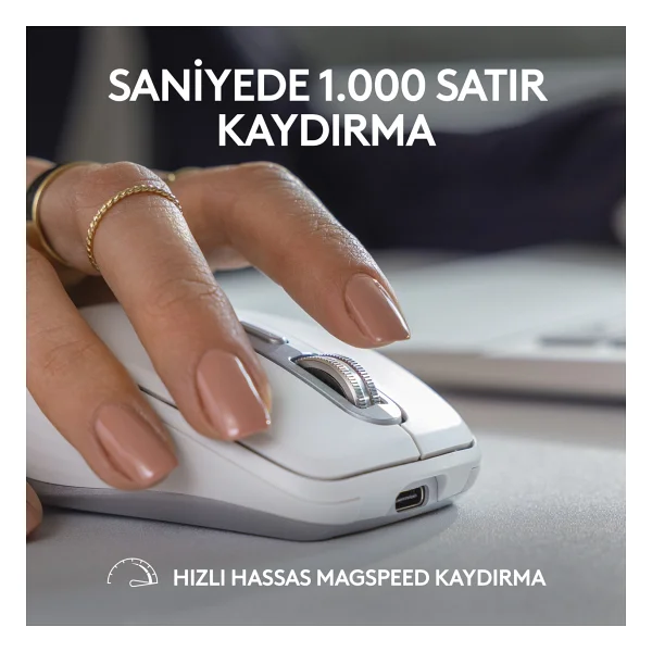 Logitech Mx Anywhere 3s 910-006929 Siyah Şarjlı Lazer Kablosuz Mouse - Görsel 4
