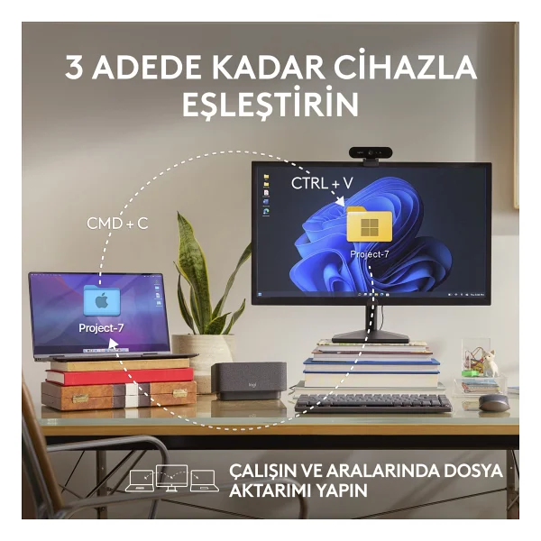 Logitech Mx Anywhere 3s 910-006929 Siyah Şarjlı Lazer Kablosuz Mouse - Görsel 6