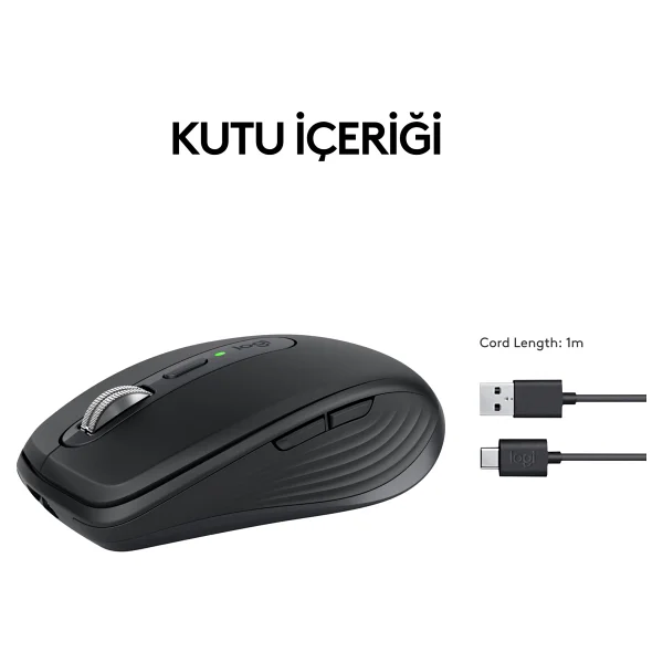 Logitech Mx Anywhere 3s 910-006929 Siyah Şarjlı Lazer Kablosuz Mouse - Görsel 7
