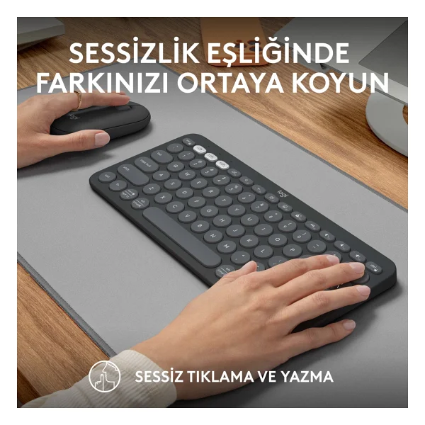 Logitech Pebble 2 Combo 920-012245 Siyah Tkl Kablosuz Klavye Mouse Seti - Görsel 7