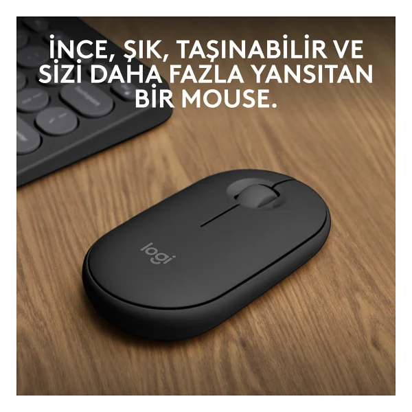 Logitech Pebble 2 M350s 910-007015 Siyah Sessiz Optik Kablosuz Mouse - Görsel 5
