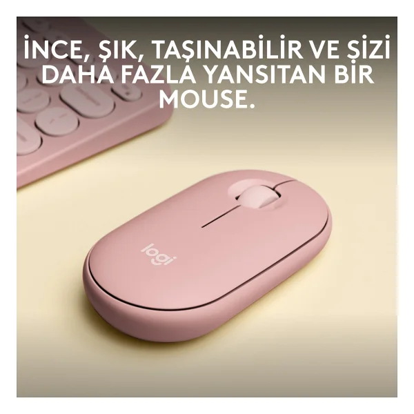 Logitech Pebble 2 M350s 910-007014 Pembe Sessiz Optik Kablosuz Mouse - Görsel 5